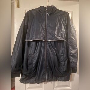 Charles River Apparel Navy Blue Raincoat with Water-Resistant Material